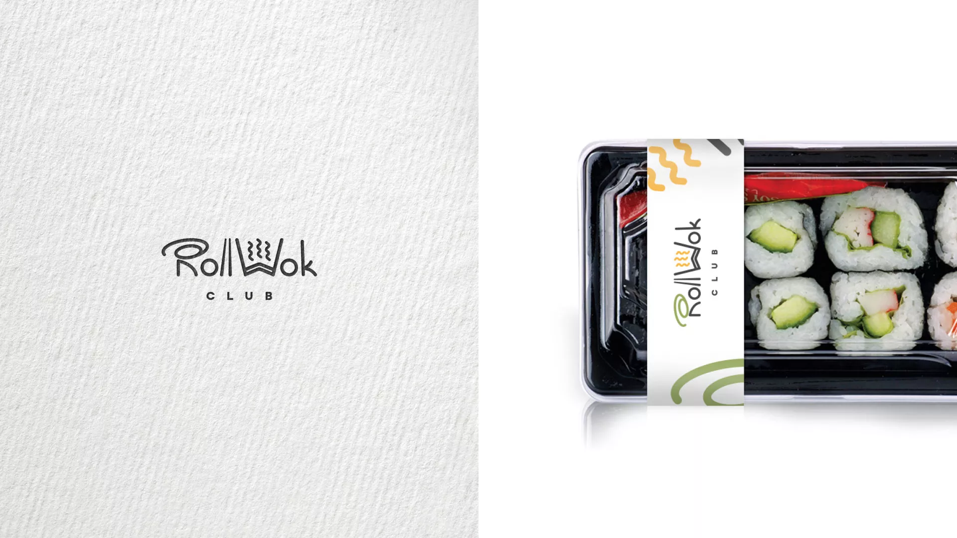 Создание дизайна упаковки суши-бара «Roll Wok Club» в Севске