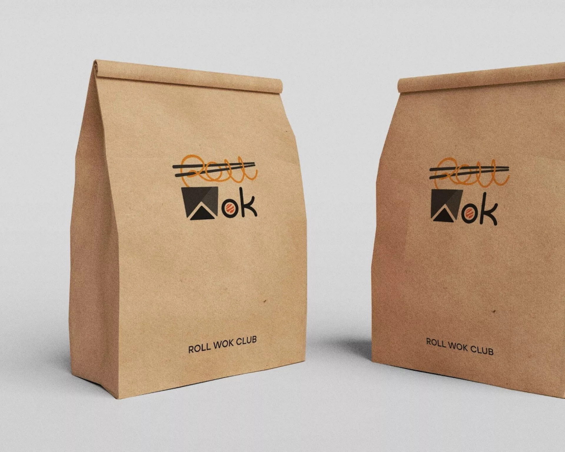 Создание дизайна упаковки суши-бара «Roll Wok Club» в Севске